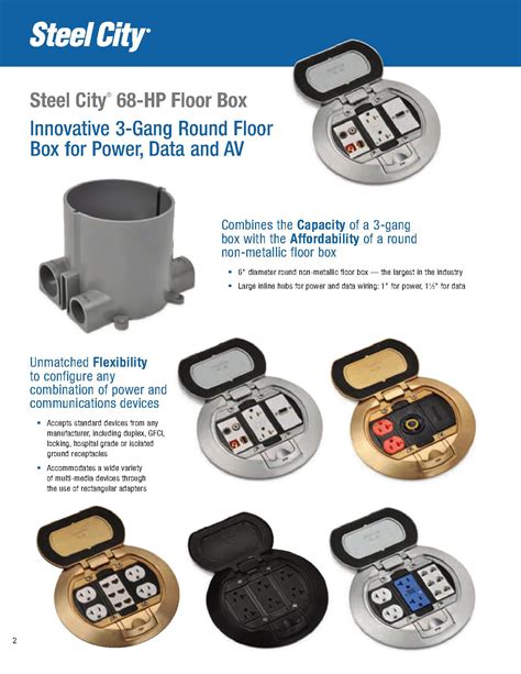 steel city non metallic floor box|steel city electrical floor boxes.